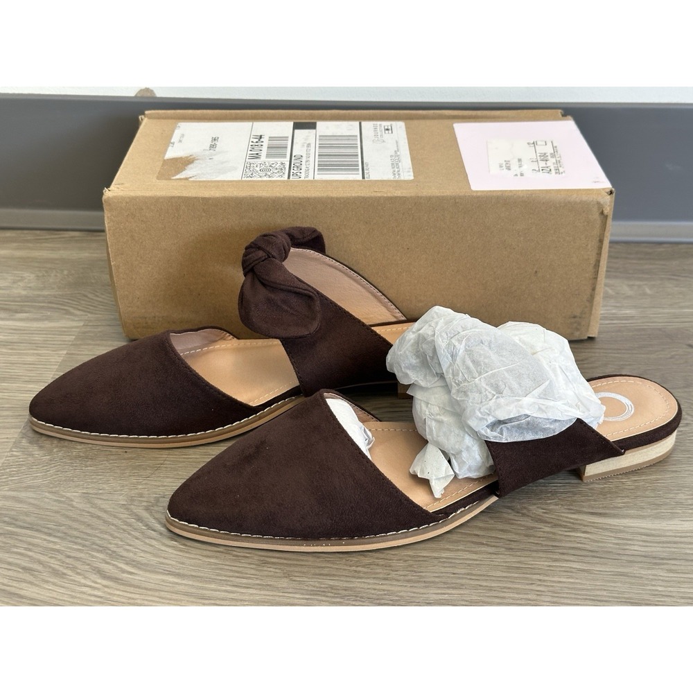 Journee Collection Footwear, Telulah Brown Mule Flats, Womens‎ Size 8